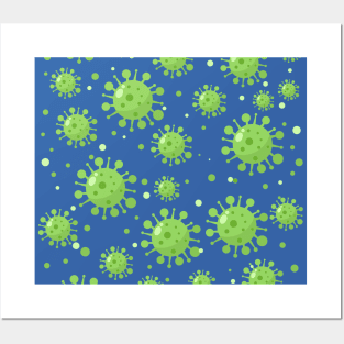 virus  protection  patterns Posters and Art